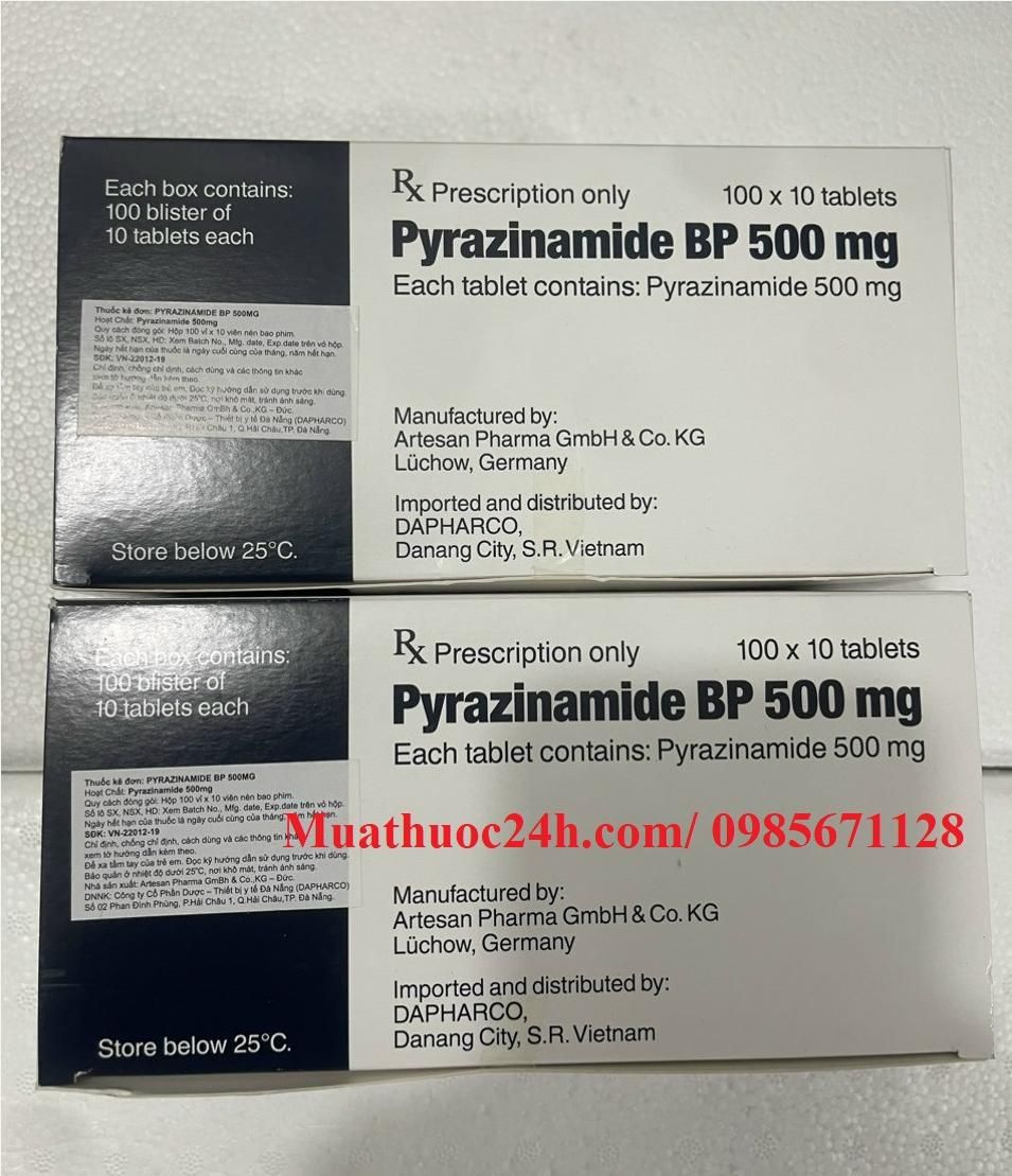 Thuốc Pyrazinamide BP 500mg giá bao nhiêu mua ở đâu?