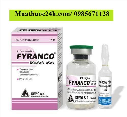Thuốc Fyranco Teicoplanin 400mg giá bao nhiêu mua ở đâu?