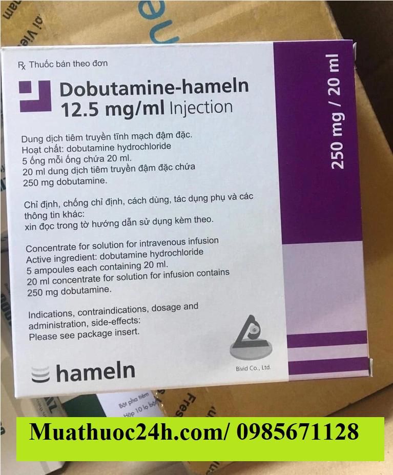 Thuốc Dobutamine-hameln 12,5mg/ml giá bao nhiêu mua ở đâu