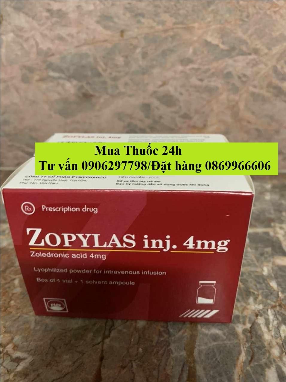 Thuốc Zopylas Inj 4mg Zoledronic Acid giá bao nhiêu mua ở đâu?