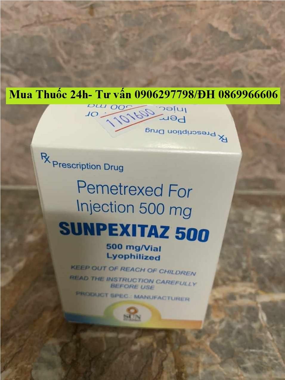 Thuốc Sunpexitaz 500mg Pemeterxed giá bao nhiêu mua ở đâu?