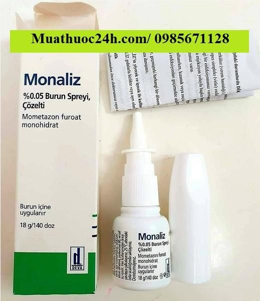 Thuốc xịt mũi Monaliza 0,05% Mometasone Furoate Monohydrate giá bao nhiêu mua ở đâu?	