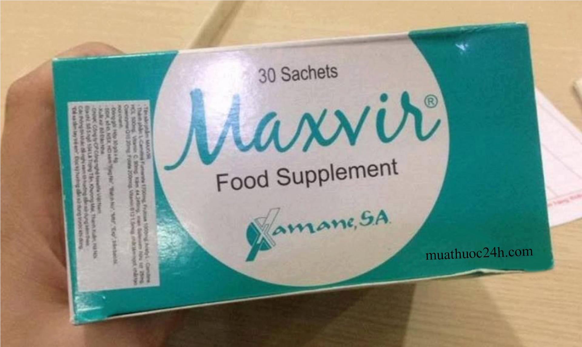 Thuốc maxvir food supplement mua ở đâu, giá thuốc maxvir dạng gói