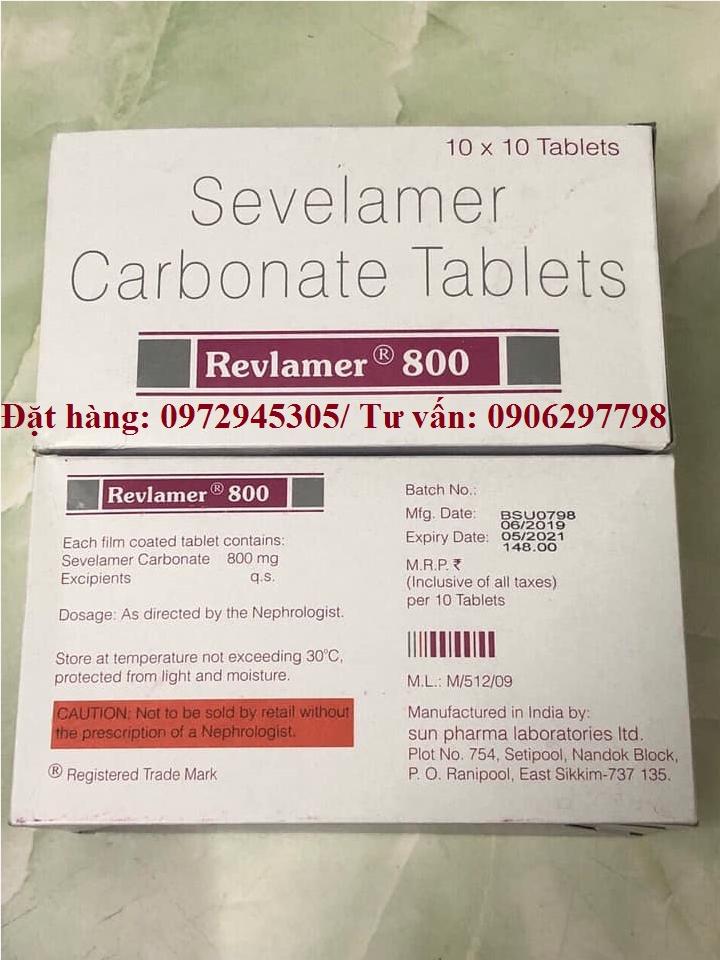 Thuốc Revlamer Sevelamer carbonate tablet 800mg giá bao nhiêu mua ở đâu?