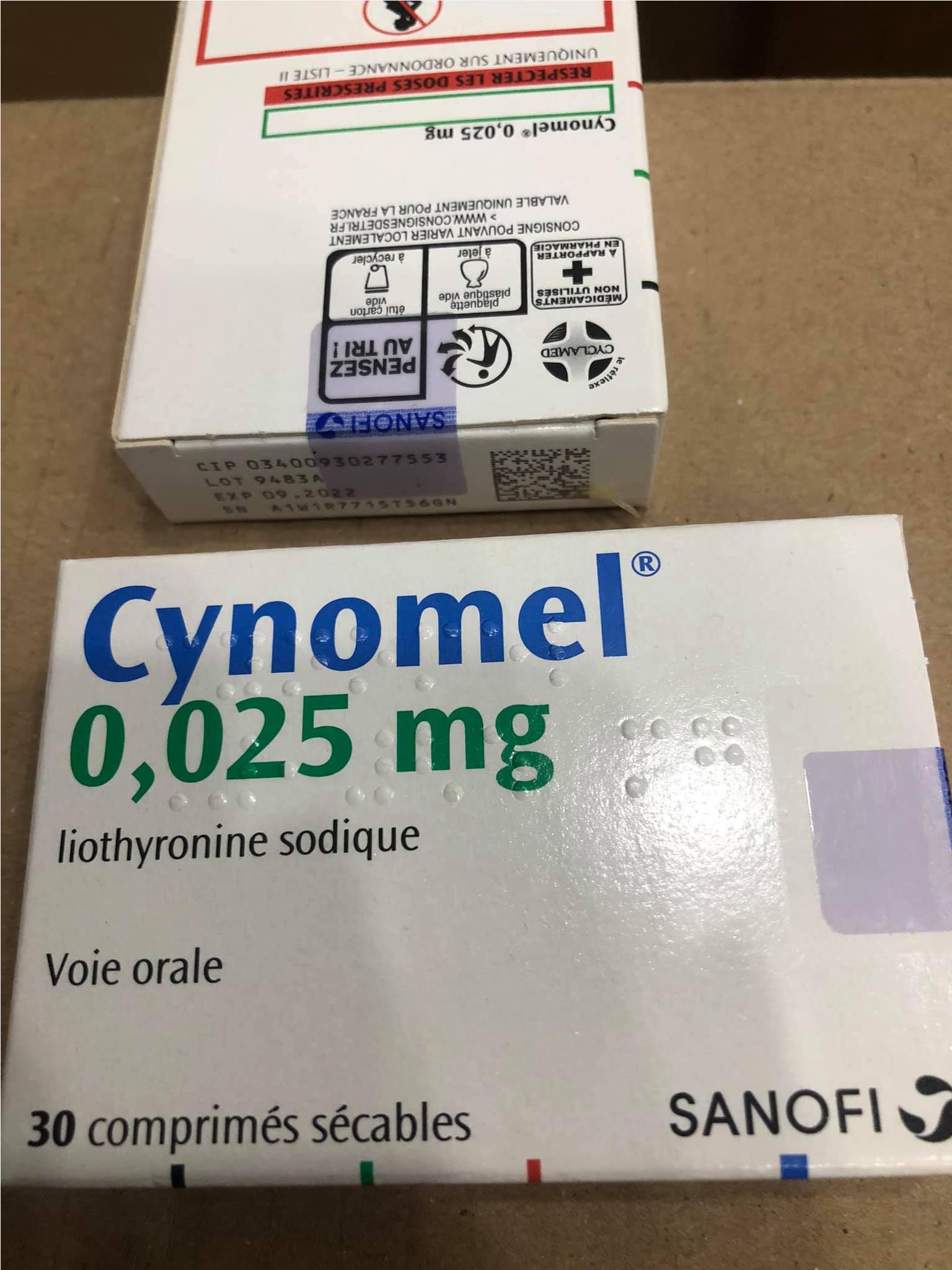 Thuốc Cynomel 0.025mg Liothyronine giá bao nhiêu mua ở đâu