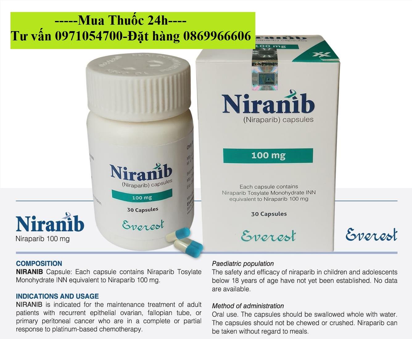 Thuốc Niranib Niraparib giá bao nhiêu mua ở đâu?