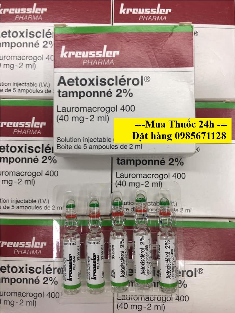 Thuốc Aetoxisclerol 2% Lauromqxrogol giá bao nhiêu mua ở đâu