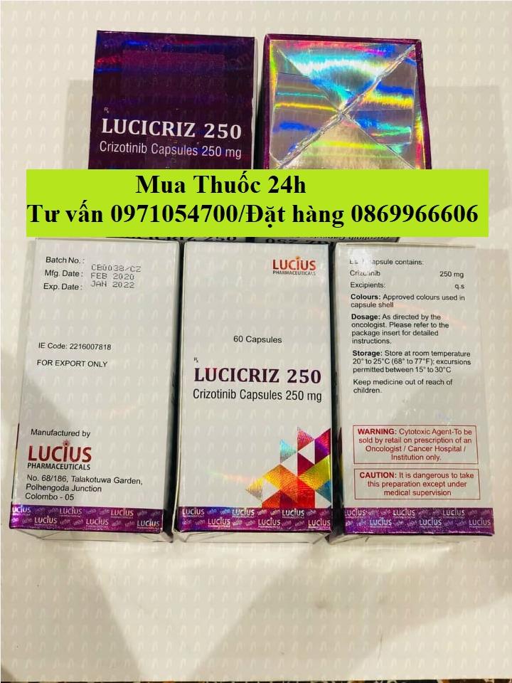 Thuốc Lucicriz 250 (Crizotinib) giá bao nhiêu mua ở đâu?