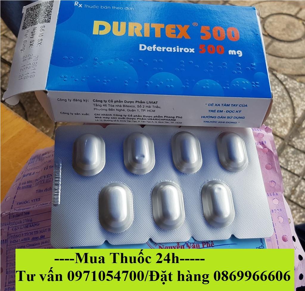 Thuốc Duritex 500 (Deferasirox) giá bao nhiêu mua ở đâu?