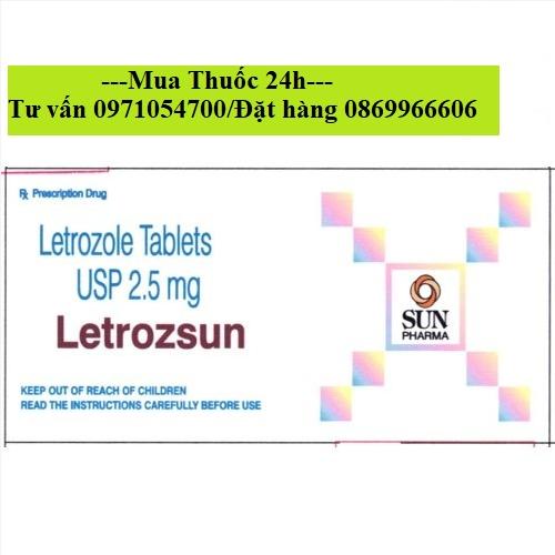Thuốc Letrozsun Letrozole 2.5mg giá bao nhiêu mua ở đâu?