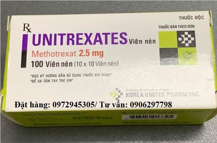 Thuốc Unitrexates Methotrexate 2.5mg giá bao nhiêu mua ở đâu?