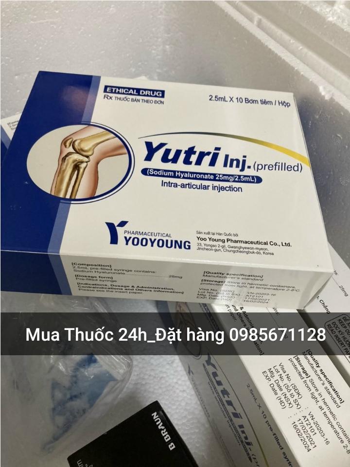 Thuốc Yutri Inj Natri hyaluronate 25mg/2.5ml giá bao nhiêu mua ở đâu