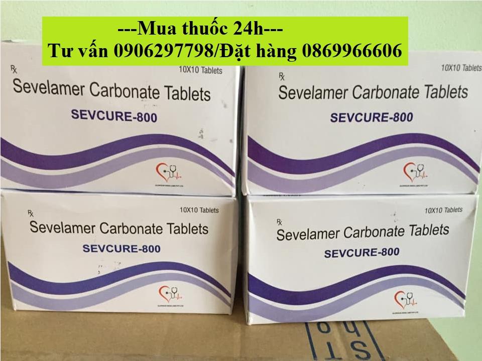 Thuốc Sevcure 800 Sevelamer 800mg giá bao nhiêu mua ở đâu?