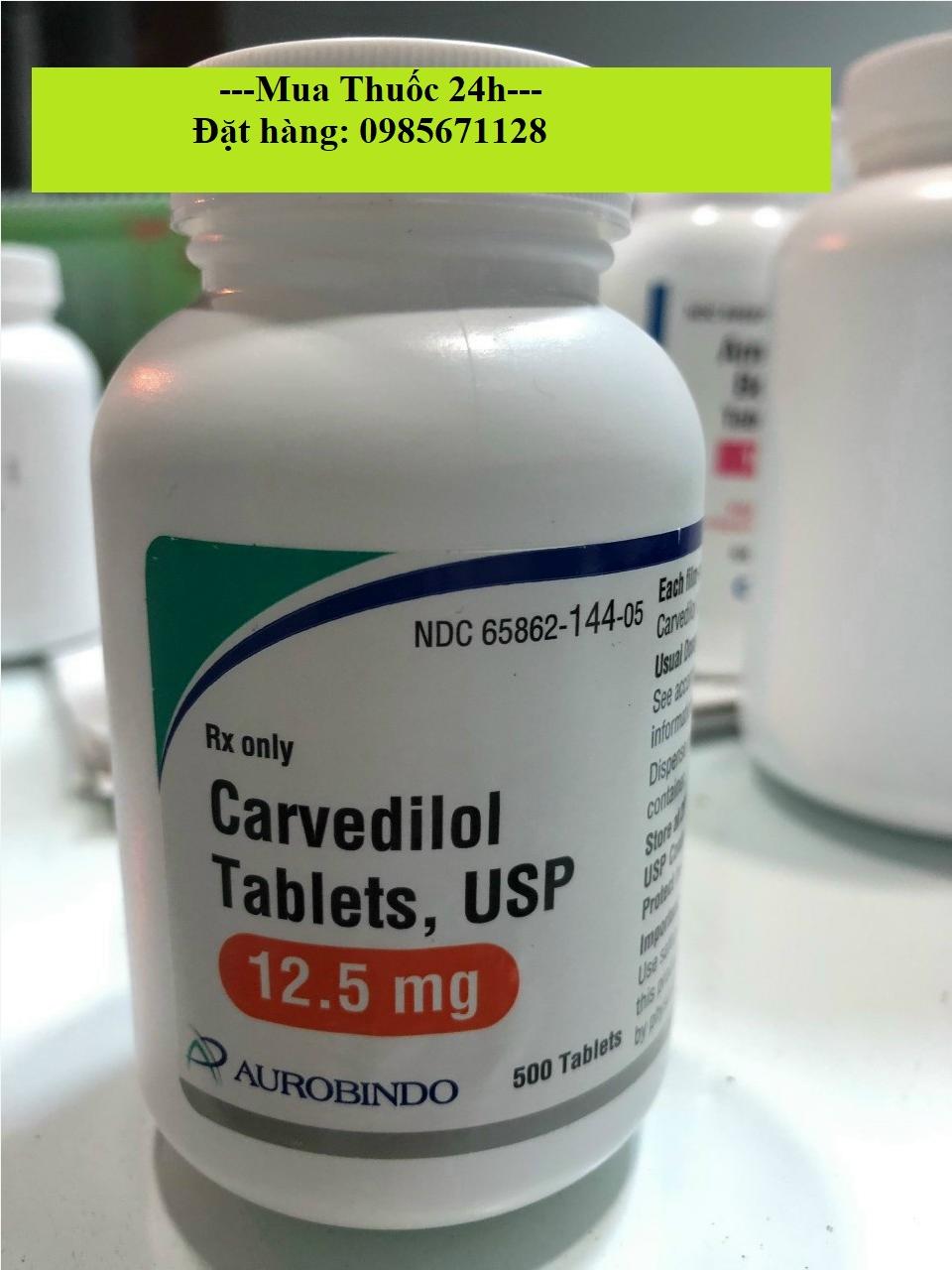 Thuốc Carvedilol 12.5mg giá bao nhiêu mua ở đâu?