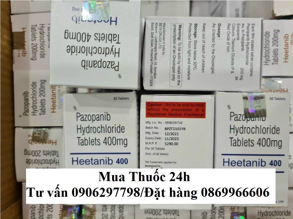 Thuốc Heetanib Pazopanib 400mg giá bao nhiêu mua ở đâu?