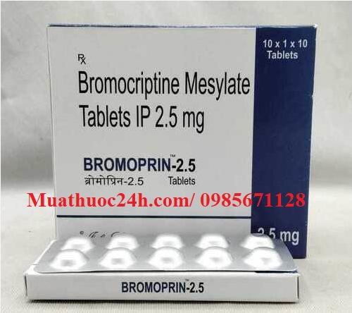 Thuốc Bromoprin 2.5 Bromocriptine mesylate giá bao nhiêu mua ở đâu