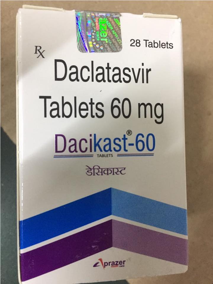 Thuốc Dacikast 60mg Daclatasvir giá bao nhiêu mua ở đâu?