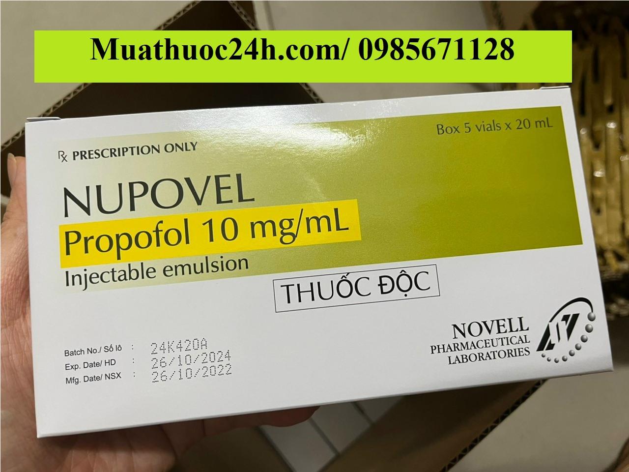 Thuốc Nupovel Propofol 10mg/ml giá bao nhiêu mua ở đâu