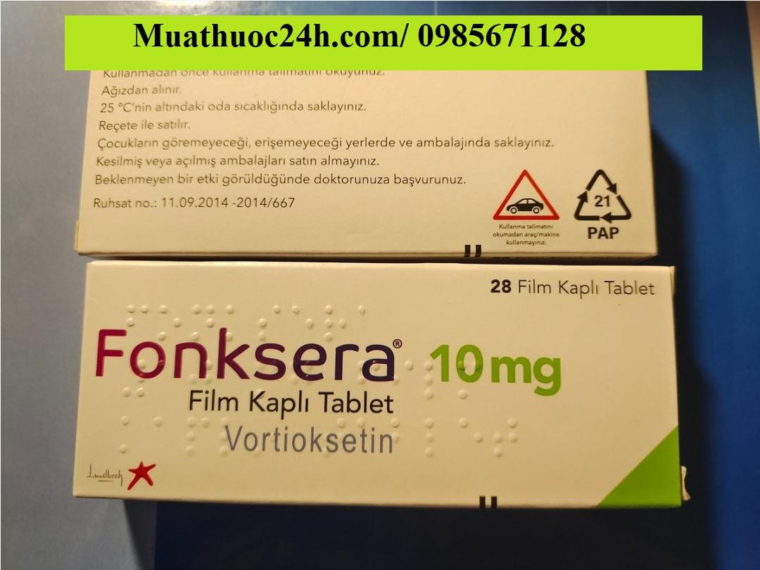 Thuốc Fonksera 10mg Vortioxetine giá bao nhiêu mua ở đâu?