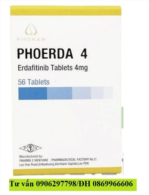 Thuốc Phoerda 4 Erdafitinib giá bao nhiêu mua ở đâu?