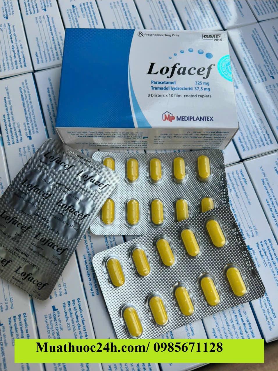 Thuốc Lofacef Tramadol/Paracetamol 37.5mg/325mg giá bao nhiêu mua ở đâu