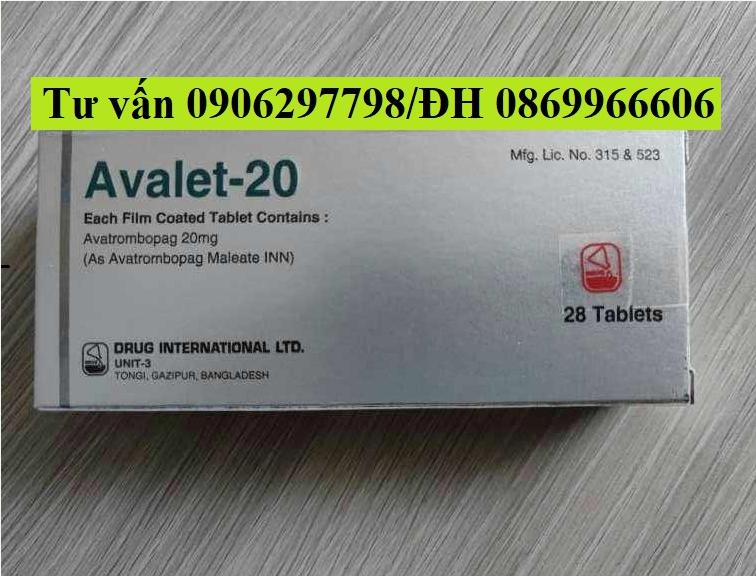 Thuốc Avalet 20 Avatrombopag giá bao nhiêu mua ở đâu?