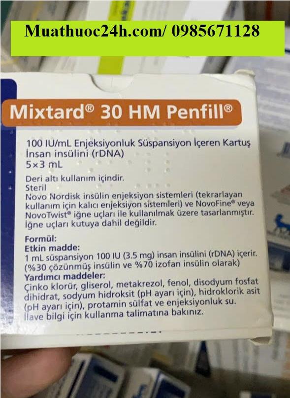 Thuốc Mixtard 30 Penfill 100IU/ml giá bao nhiêu mua ở đâu?