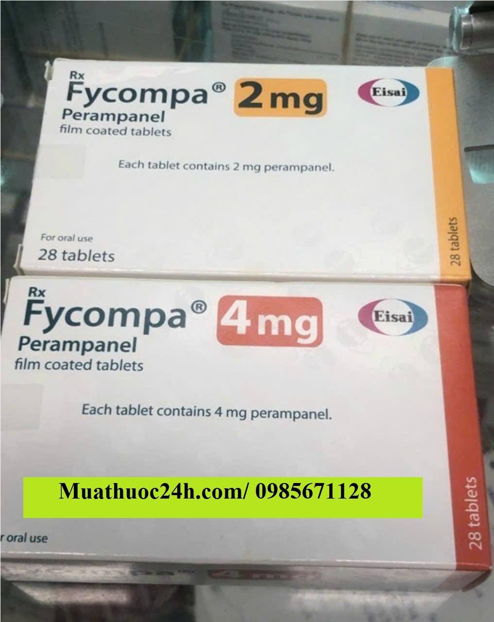 Thuốc Fycompa 2mg, 4mg Perampanel giá bao nhiêu mua ở đâu?
