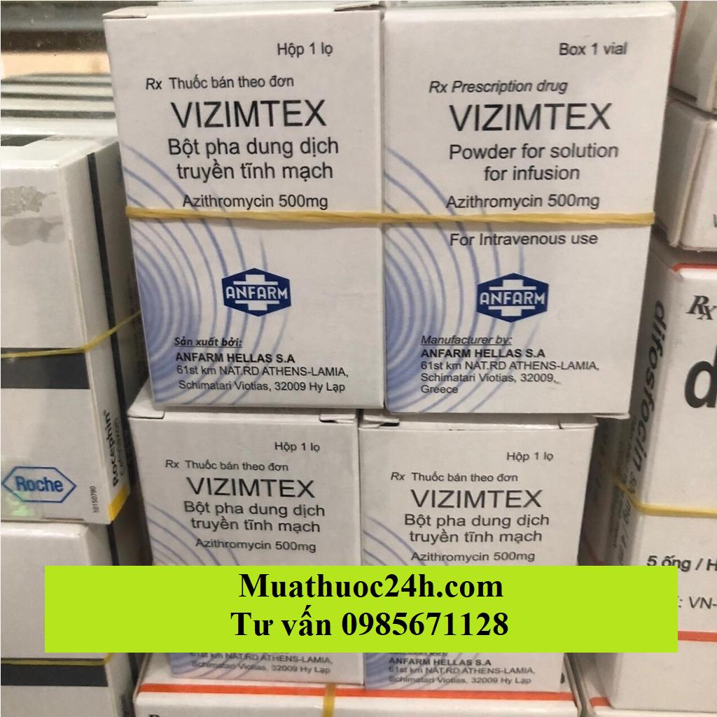 Thuốc Vizimtex Azithromycin 500mg giá bao nhiêu mua ở đâu?