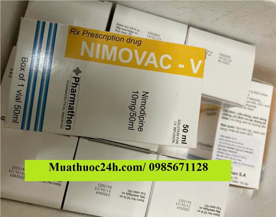 Thuốc Nimovac-V Nimodipine 10mg/50ml giá bao nhiêu mua ở đâu?