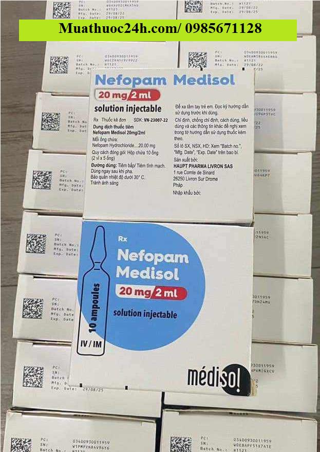 Thuốc Nefopam Medisol 20mg/2ml giá bao nhiêu mua ở đâu