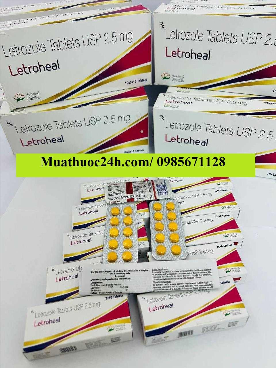 Thuốc Letroheal 2.5mg Letrozole giá bao nhiêu mua ở đâu