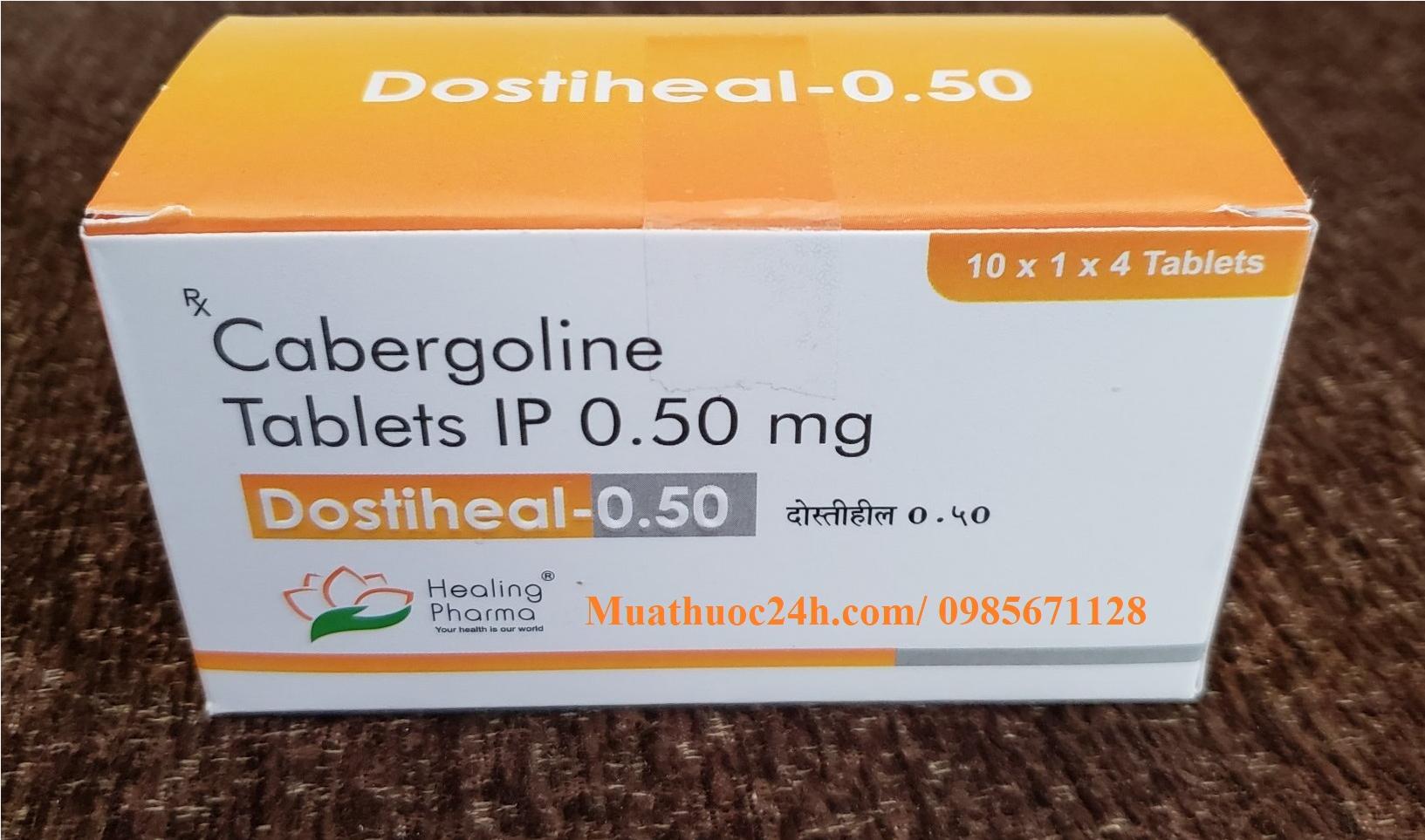 Thuốc Dostiheal 0.50 Cabergoline giá bao nhiêu mua ở đâu