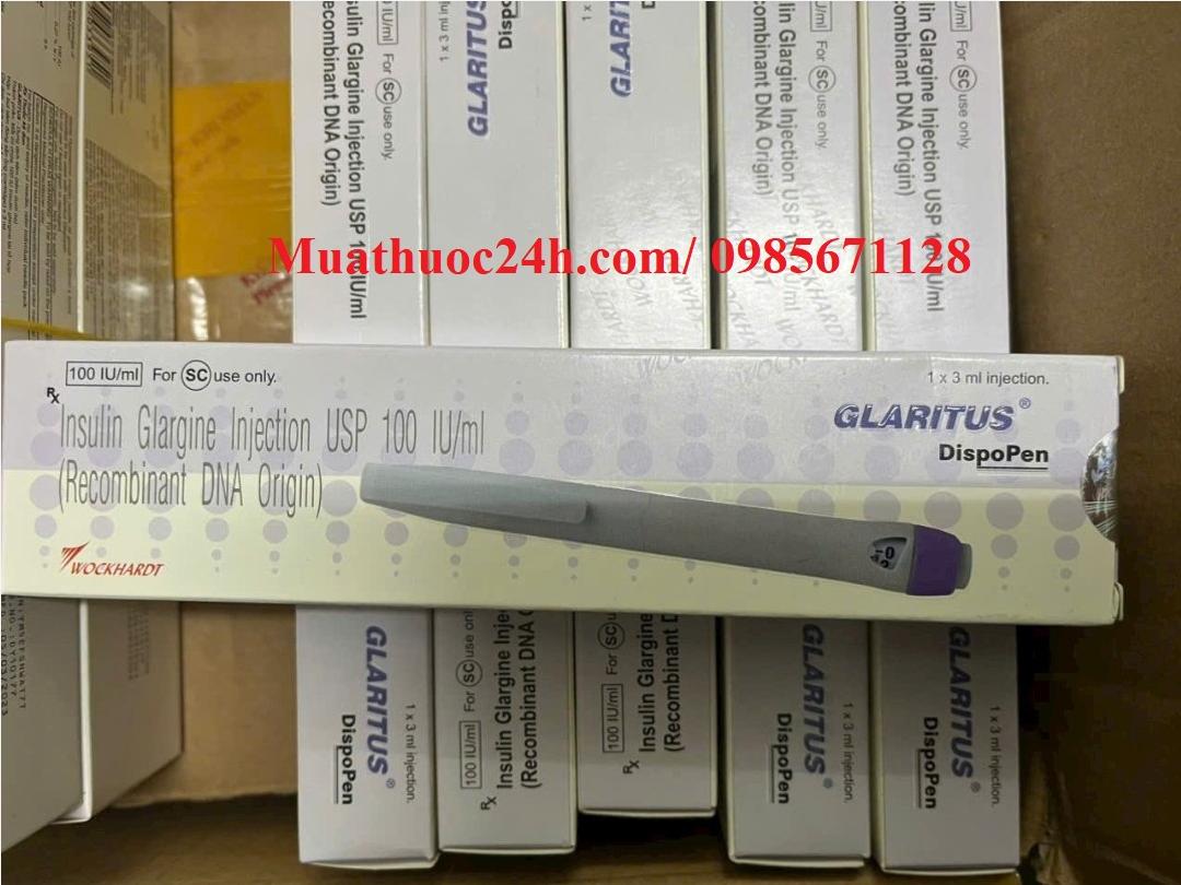 Bút tiêm Glaritus Insulin Glargine 100IU/ml giá bao nhiêu mua ở đâu?