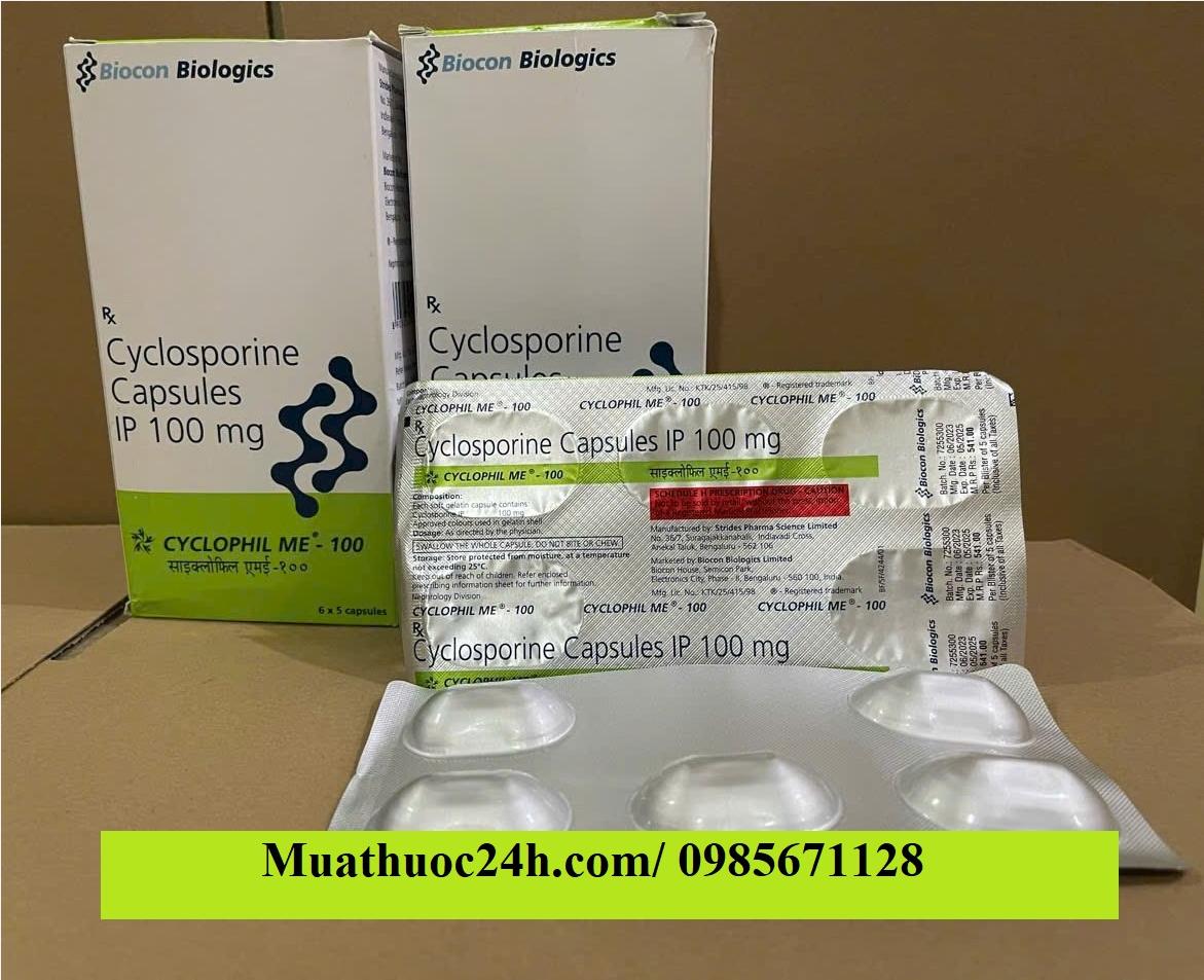 Thuốc Cyclophil Me 100 Cyclosporine giá bao nhiêu mua ở đâu?