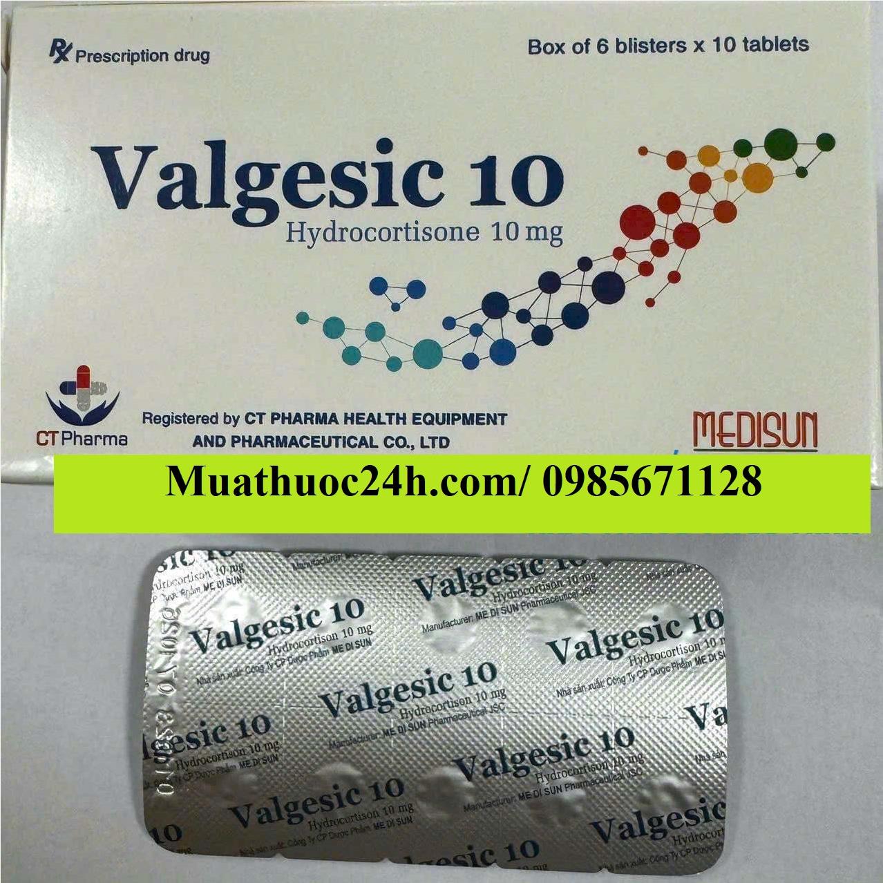 Thuốc Valgesic 10mg Hydrocortison giá bao nhiêu mua ở đâu?