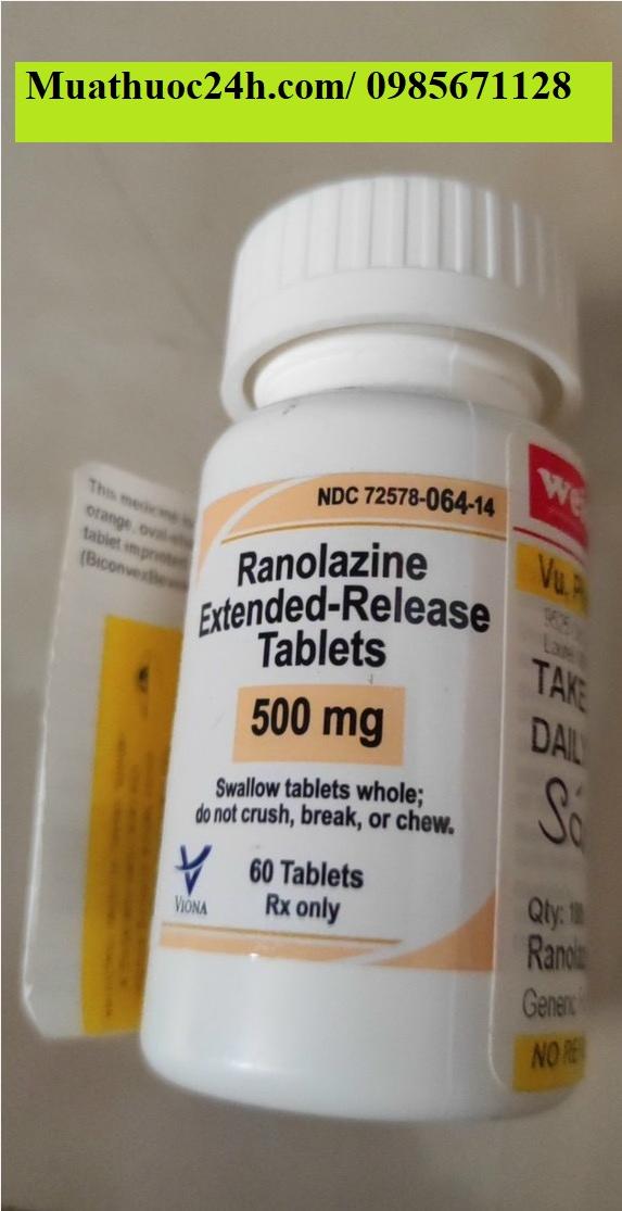 Thuốc Ranolazine 500mg giá bao nhiêu mua ở đâu