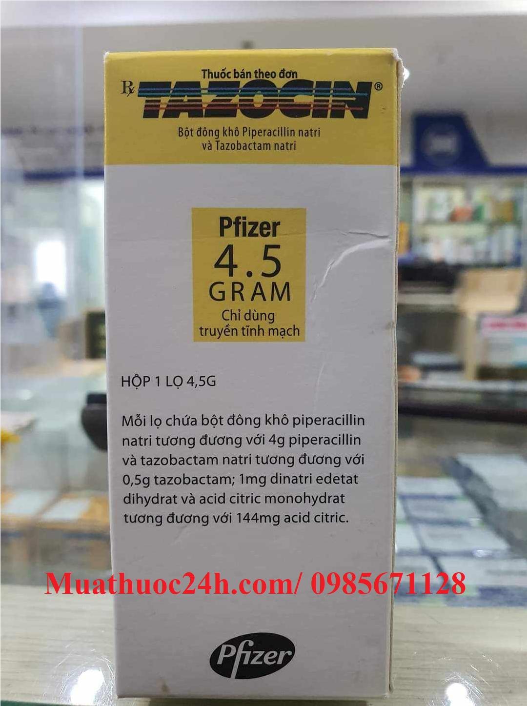 Thuốc Tazocin 4.5g giá bao nhiêu mua ở đâu?