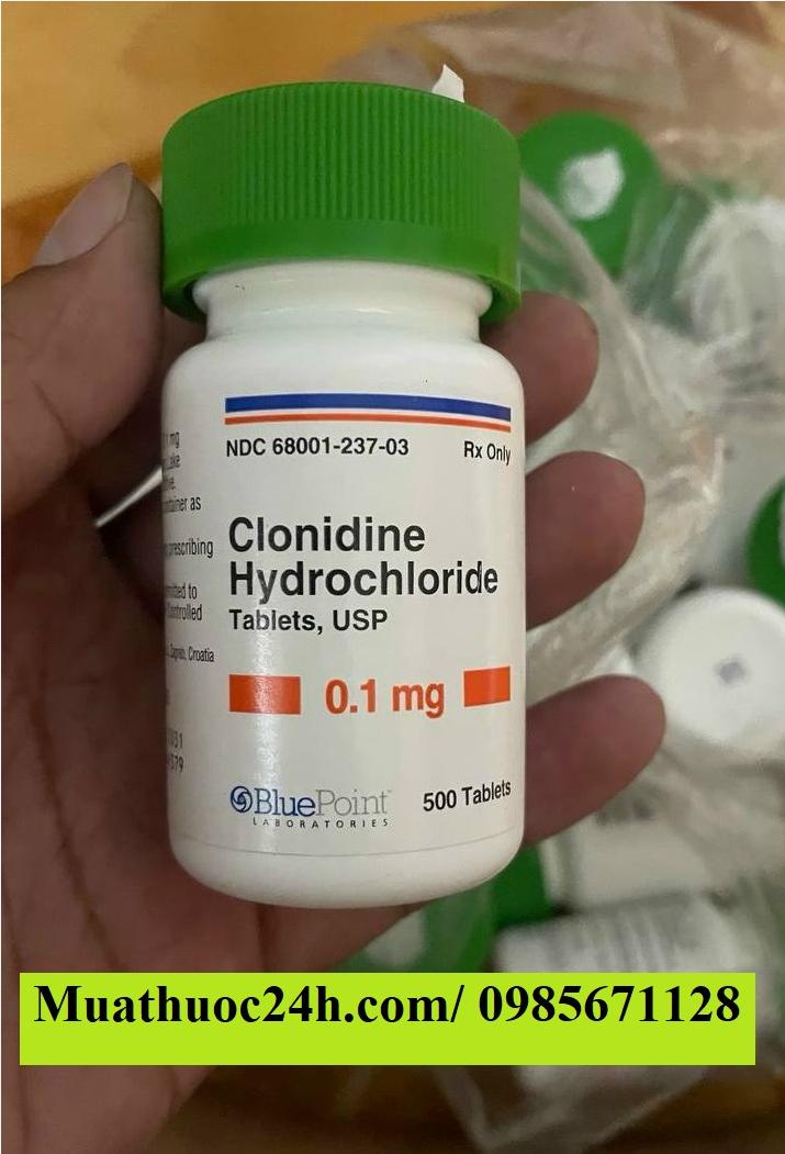 Thuốc Clonidine Hydrochloride 0.1mg giá bao nhiêu mua ở đâu?