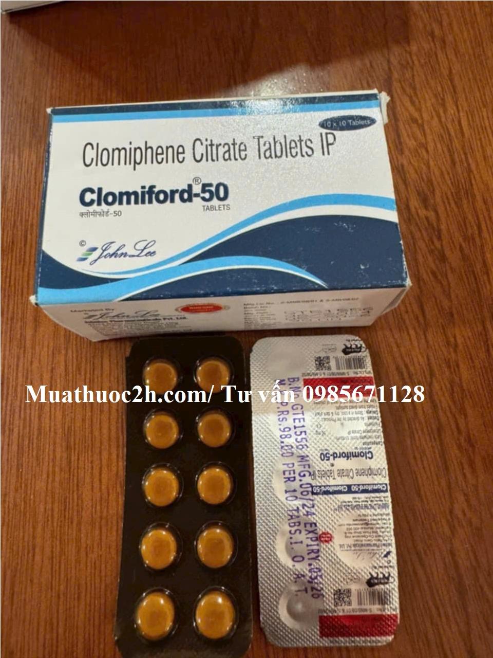 Thuốc Clomiford 50 Clomiphene Citrate giá bao nhiêu mua ở đâu?