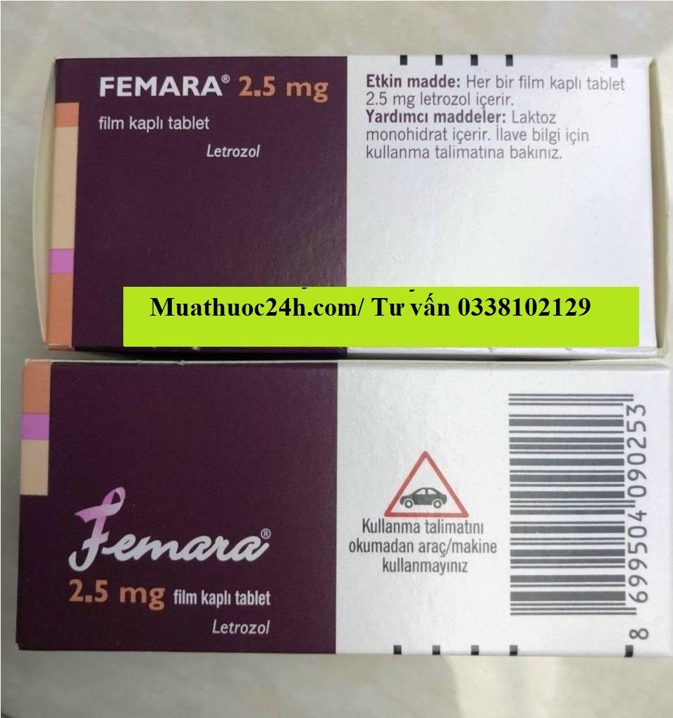 Thuốc Femara 2.5 mg kích trứng mua ở đâu giá bao nhiêu?