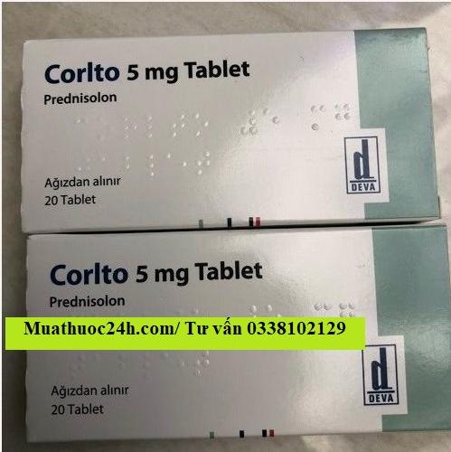 Thuốc Corlto 5mg Prednisolone giá bao nhiêu mua ở đâu?